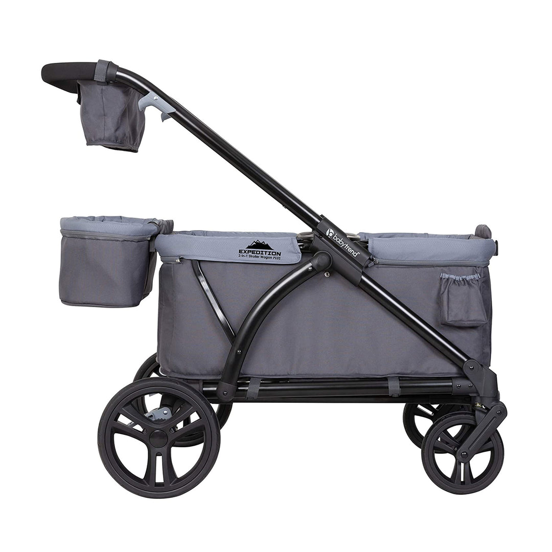 Baby Trend Expedition Push or Pull Stroller Wagon Plus w/ Canopy Grey (Open Box)