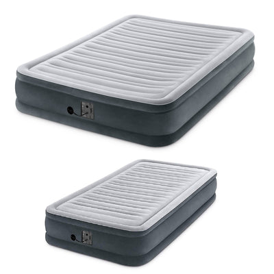 Intex Mid Rise Full Airbed with Built In Pump and Mid Rise Twin Airbed with Pump