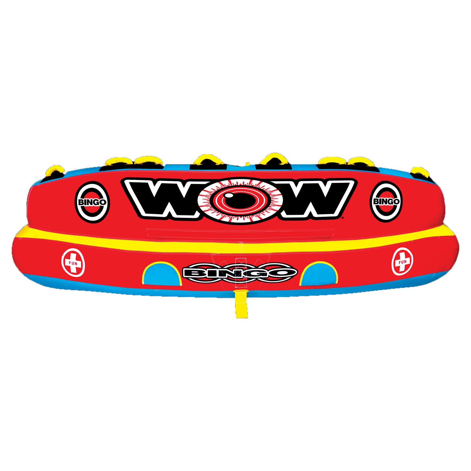 WOW Watersports 14-1080 Bingo 1 to 4 Person Towable Water Tube with Foam Handles