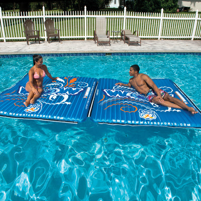 WOW Sports Floating Rectangular 6 x 6 Foot Water Walkway with Connecting System