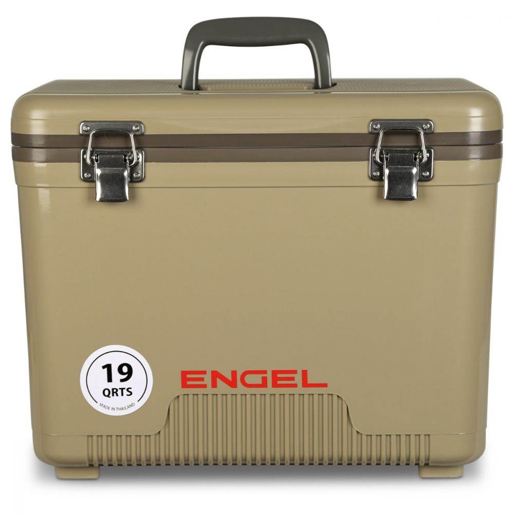 Engel Coolers 19-Quart Lightweight Insulated Cooler Drybox, Tan (Damaged)