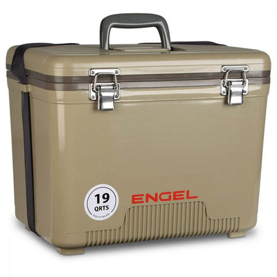 Engel Coolers 19-Quart Lightweight Insulated Cooler Drybox, Tan (Damaged)