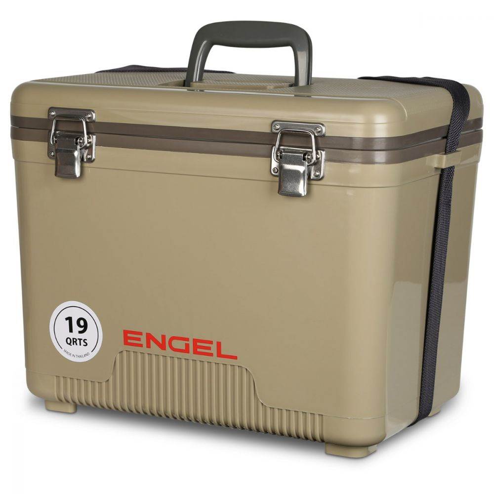 Engel Coolers 19-Quart Lightweight Insulated Cooler Drybox, Tan (Damaged)