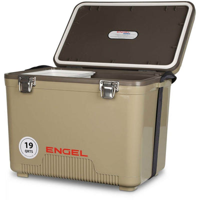 Engel Coolers 19-Quart Lightweight Insulated Cooler Drybox, Tan (Damaged)