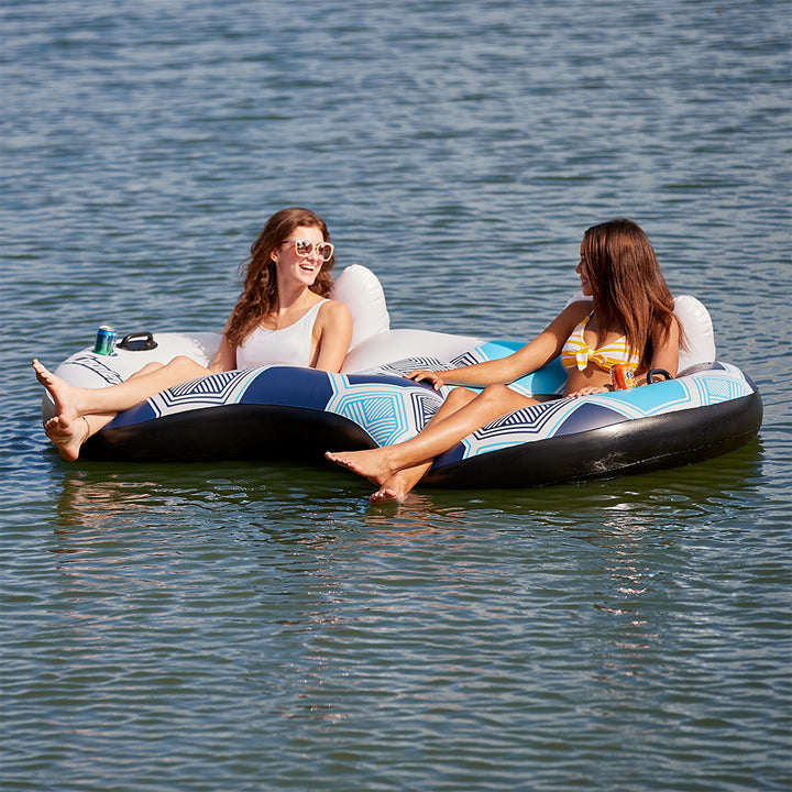 Bestway Rapid Rider Inflatable Round 2 Person Pool Water Tube Float (Open Box) - VMInnovations