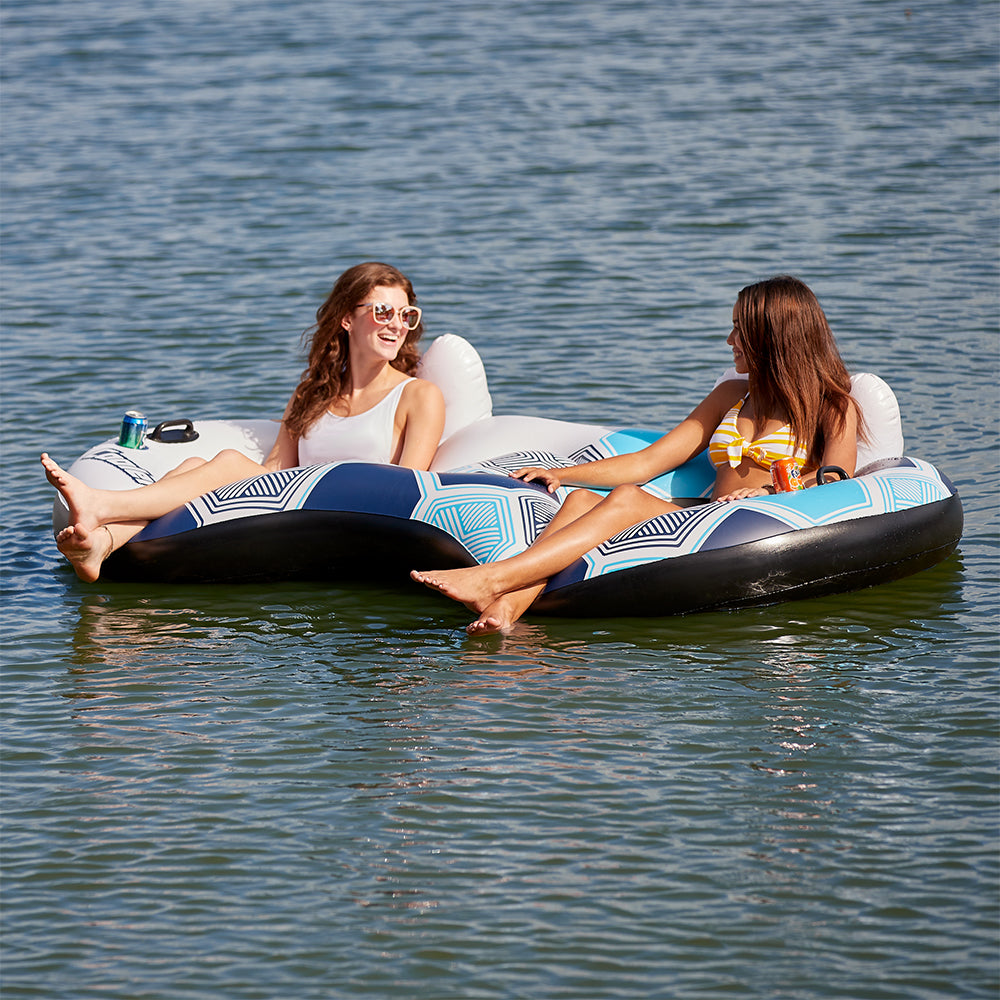 Bestway Rapid Rider Inflatable Round 2 Person Tube Float (Open Box) (4 Pack) - VMInnovations