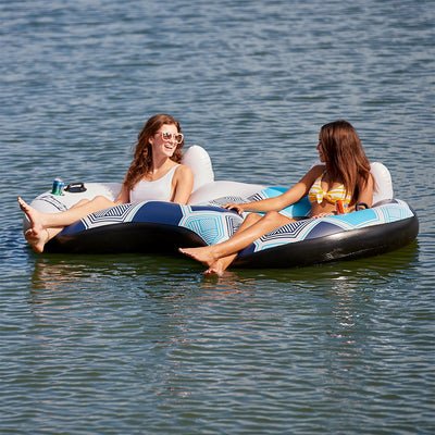 Bestway Rapid Rider Inflatable Round 2 Person Tube Float (Open Box) (4 Pack) - VMInnovations