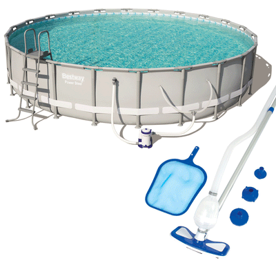 Bestway Power 22ft x 22ft x 51.6in Pool with Pump & Filter & Maintenance Kit