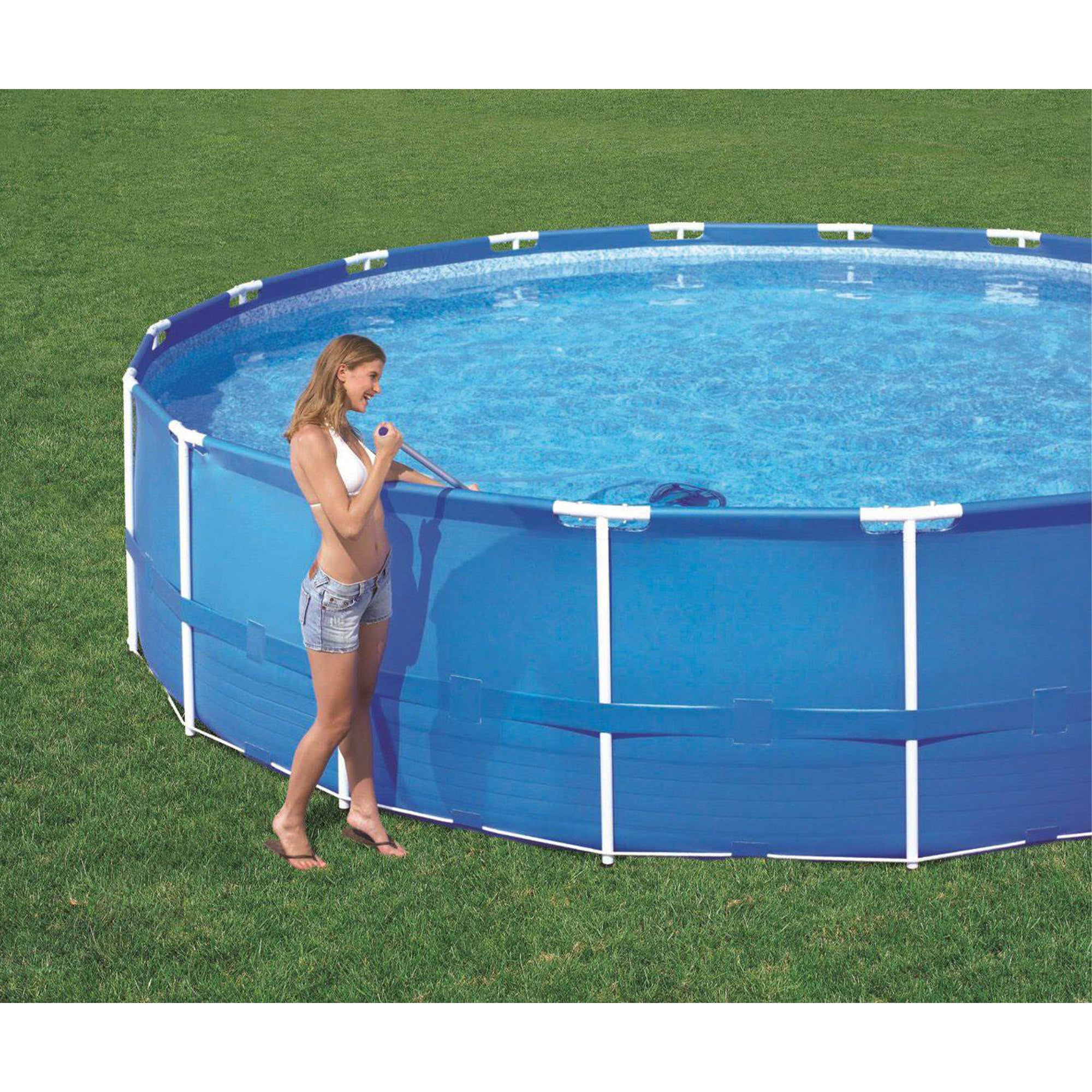 Bestway Power Swim Vista 16 Foot x 4 Foot Above Ground Pool & Pump, Cleaning Kit