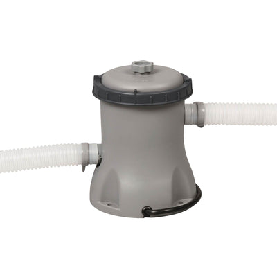 Bestway 14 x 8 x 3.3 Foot Power Swim Vista Pool Set with Pump and Cleaning Kit - VMInnovations