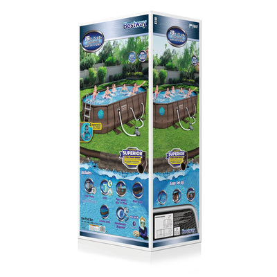 Bestway 18 Ft x 9 Ft x 48 Inch Swimming Pool Set with Pump and Maintenance Kit