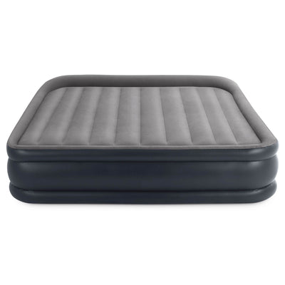 Intex Deluxe Pillow Rest Inflatable Air Mattress with Pump, King (Used)