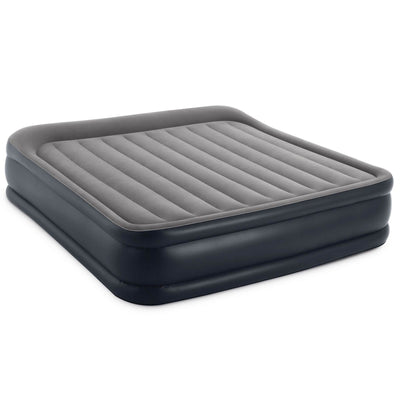 Intex Deluxe Pillow Rest Inflatable Air Mattress with Pump, King (Used)