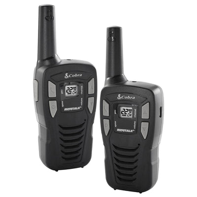 Cobra 16-Mile 22-Channel FRS/ GMRS Walkie Talkie 2-Way Radios, Black | CX112