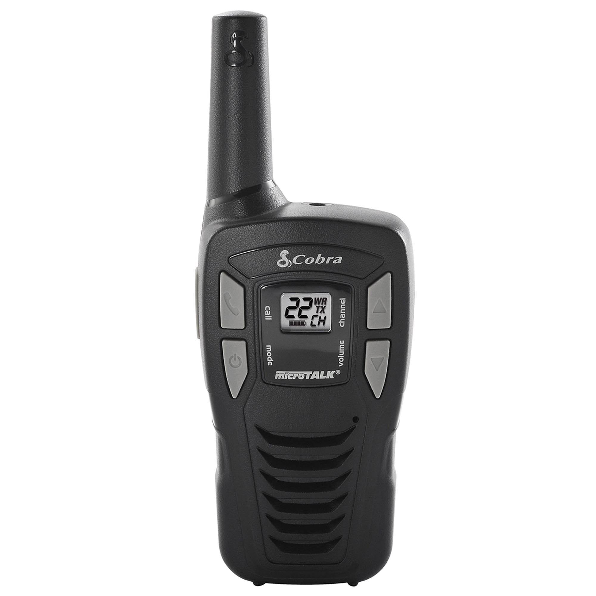 Cobra 16-Mile 22-Channel FRS/ GMRS Walkie Talkie 2-Way Radios, Black | CX112