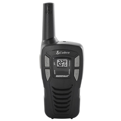 Cobra 16-Mile 22-Channel FRS/ GMRS Walkie Talkie 2-Way Radios, Black | CX112