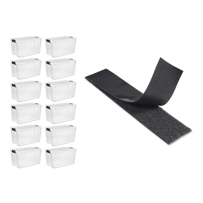 Sterilite 70 Qt Storage Box (12 Pk) Bundled with VELCRO® Brand 2 In x 15 Ft - VMInnovations