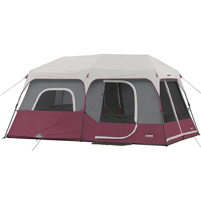 CORE Outdoor Family Camping 9-Person Pop Up Cabin Tent (Open Box)