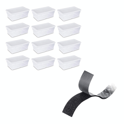 Sterilite 6 Qt Tote (12 Pack) Bundled with 10 Foot Industrial Roll