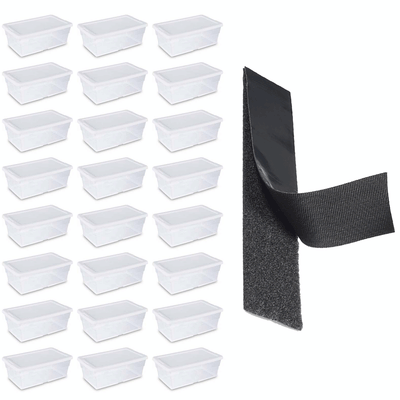 Sterilite 6-Quart Clear Storage Tote (24) Bundled with VELCRO® Brand Roll