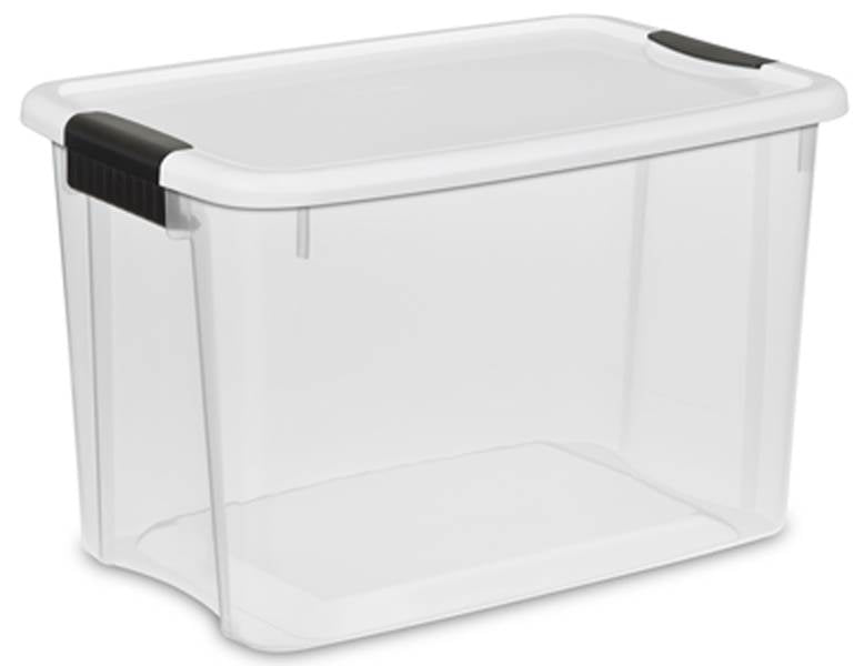 Sterilite 30 Qt Storage w/ Lid (6 Pack) Bundled with VELCRO® Brand Ties (5 Pack) - VMInnovations