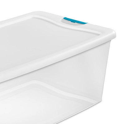 Sterilite 106 qt Storage Totes with Sticky Back Coin Fasteners - VMInnovations