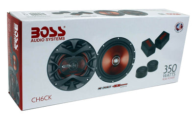 2) BOSS 6.5" 350W Car 2 Way Car Audio Speakers System Red Stereo (Refurbished)
