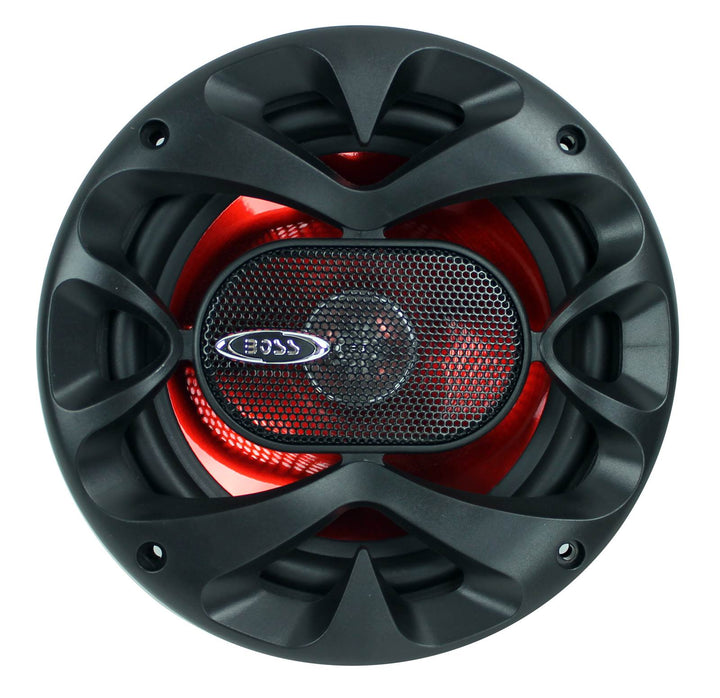 BOSS 6.5" 350W 2 Way Car Audio Speakers System Red Stereo (Pair) (Refurbished)