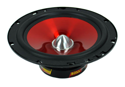 2) BOSS CH6CK 6.5" 350W Car 2 Way Component Car Audio Speakers System Red Stereo