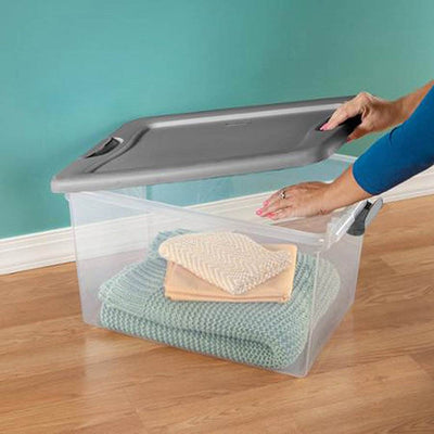 Sterilite 64 Quart Storage Container (8 Pack) One-Wrap Reusable Wire, 5 Pack - VMInnovations