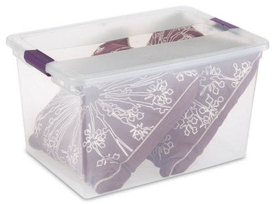 Sterilite 66 Qt Storage (12 Pack) Bundled with VELCRO® Brand 2 Inch 15 Ft Roll
