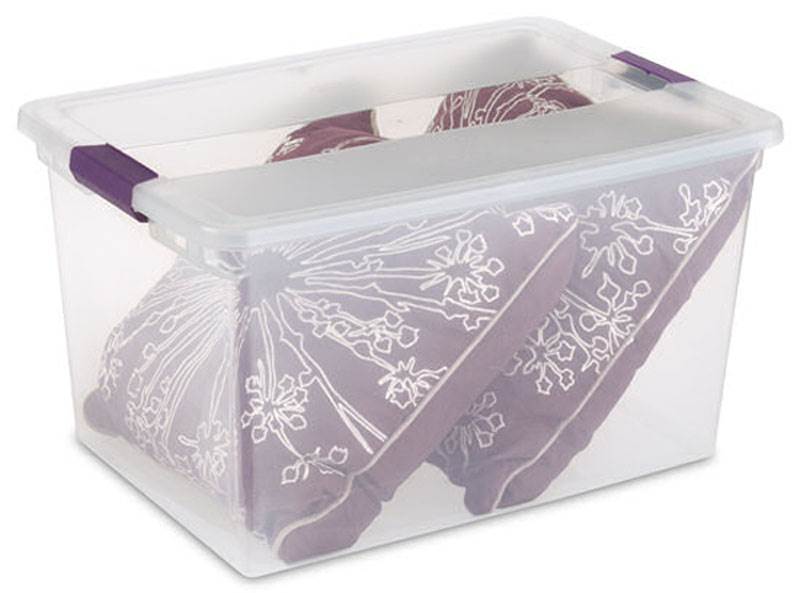 Sterilite 66 Qt Storage (12 Pack) Bundled with VELCRO® Brand 2 Inch 15 Ft Roll