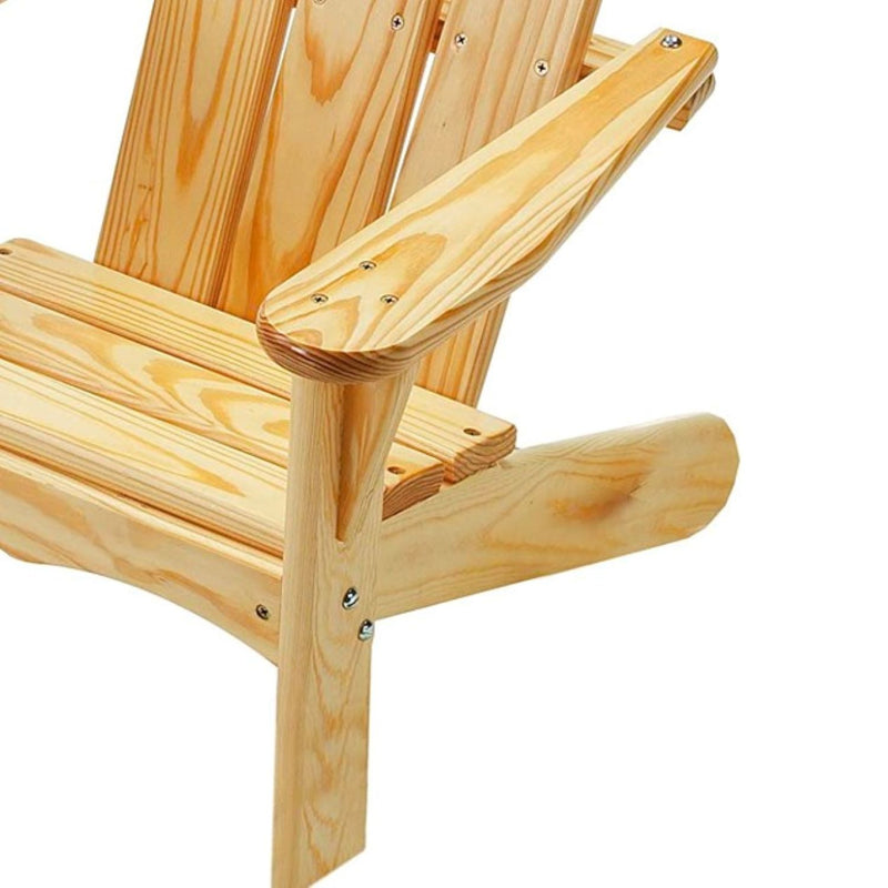 Little Colorado Wood Kid Adirondack Lounge Chair for Indoor Outdoor Use, Natural