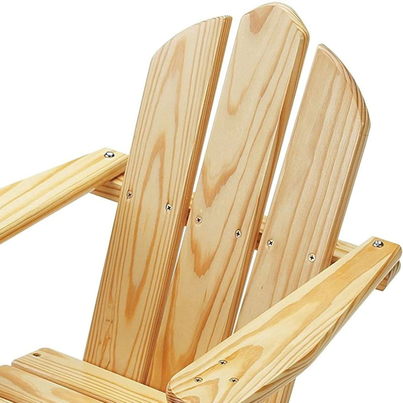 Little Colorado Knotty Pine Wood Kid Classic Adirondack Lounge Chair, Unfinished
