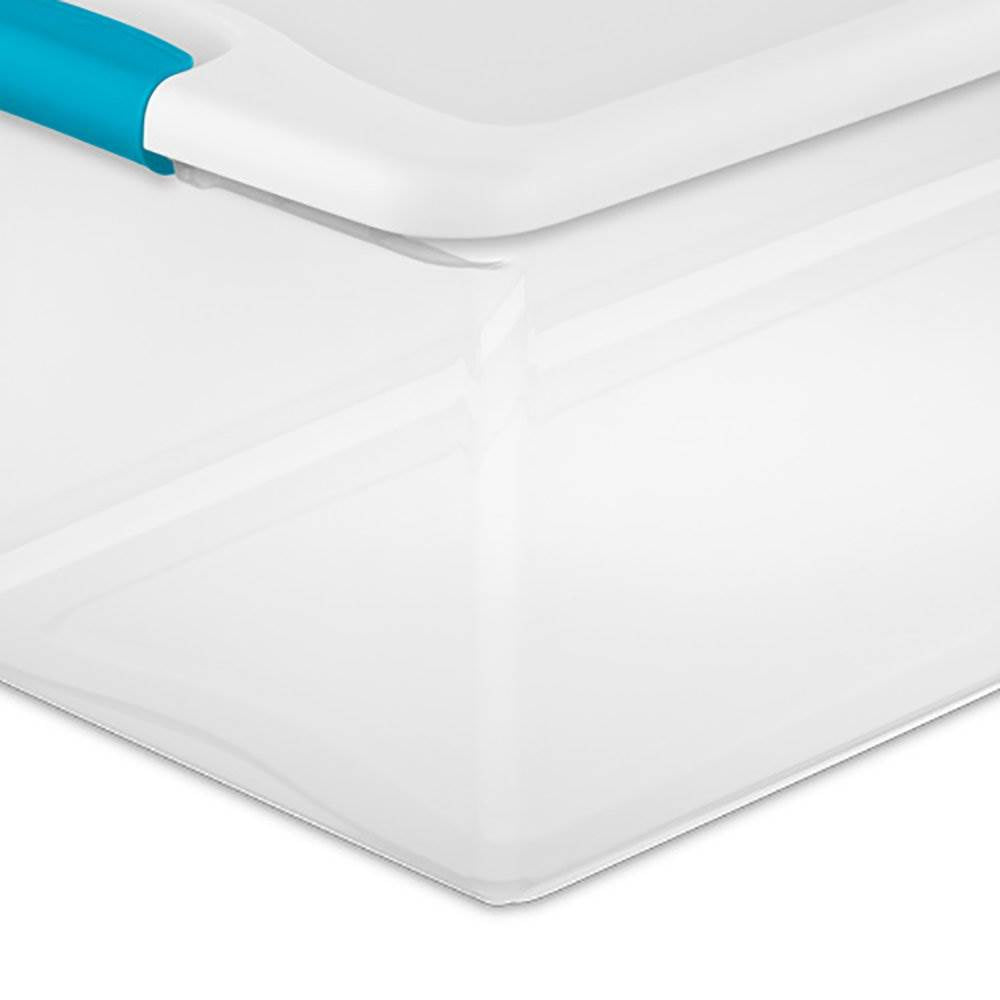 Sterilite 106 Quart Plastic Storage Container Tote (8 Pack) + Velcro Adhesive - VMInnovations