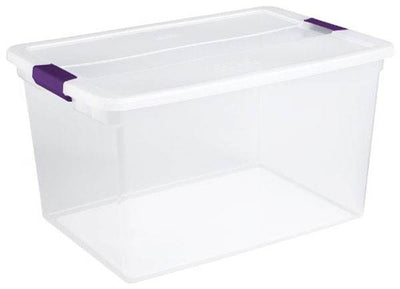Sterilite 66 Qt Storage (12 Pack) Bundled with VELCRO® Brand Cable Ties (5 Pack)