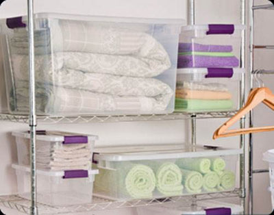 Sterilite 66 Qt Storage (12 Pack) Bundled with VELCRO® Brand Cable Ties (5 Pack)