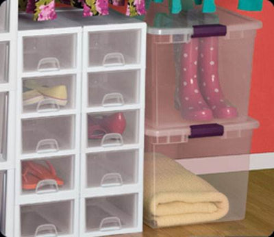 Sterilite 66 Qt Storage (12 Pack) Bundled with VELCRO® Brand Cable Ties (5 Pack)