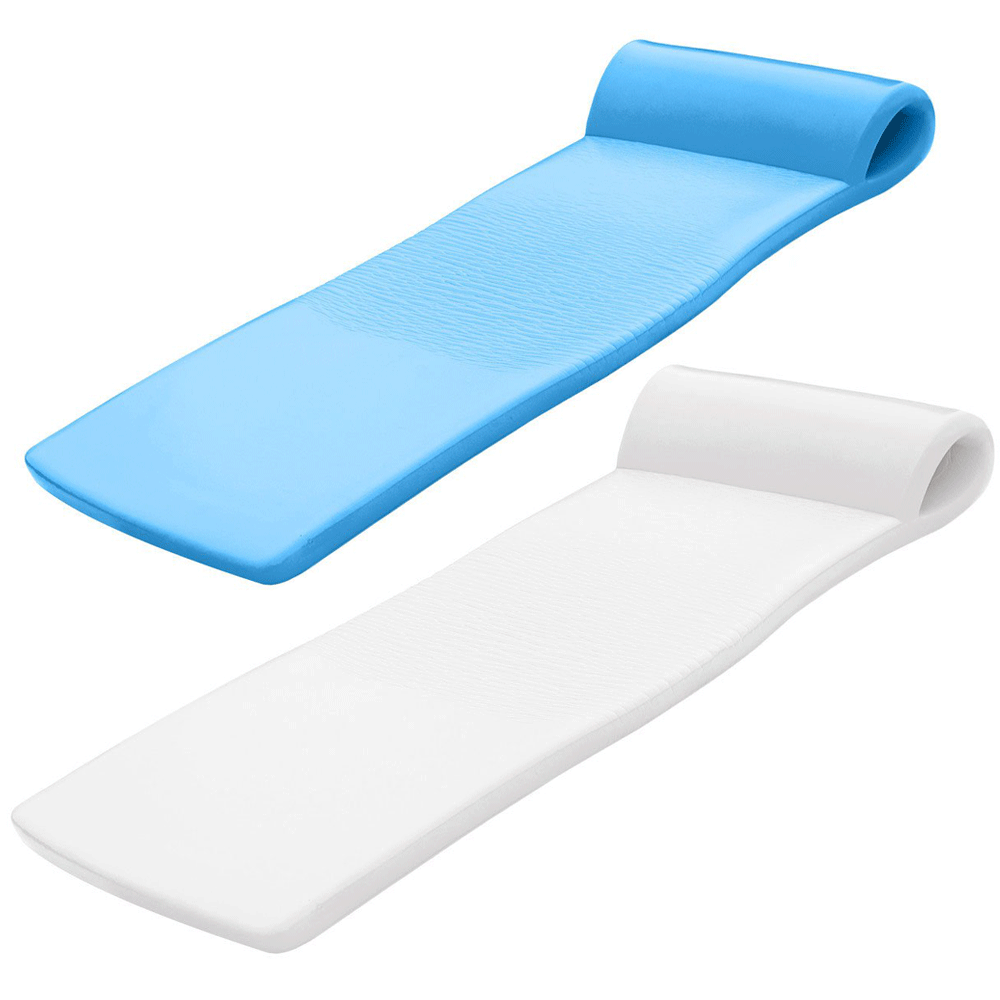 TRC Recreation Sunsation Foam Raft Lounger Pool Floats, Bahama Blue & White