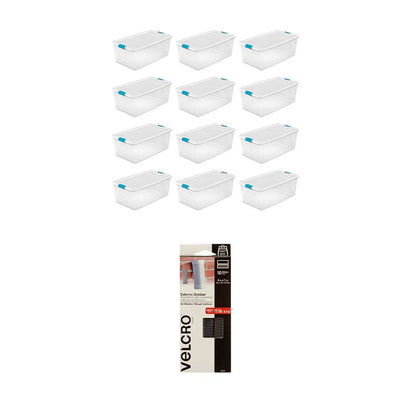 Sterilite 106 Quart Plastic Storage Container (12 Pack)