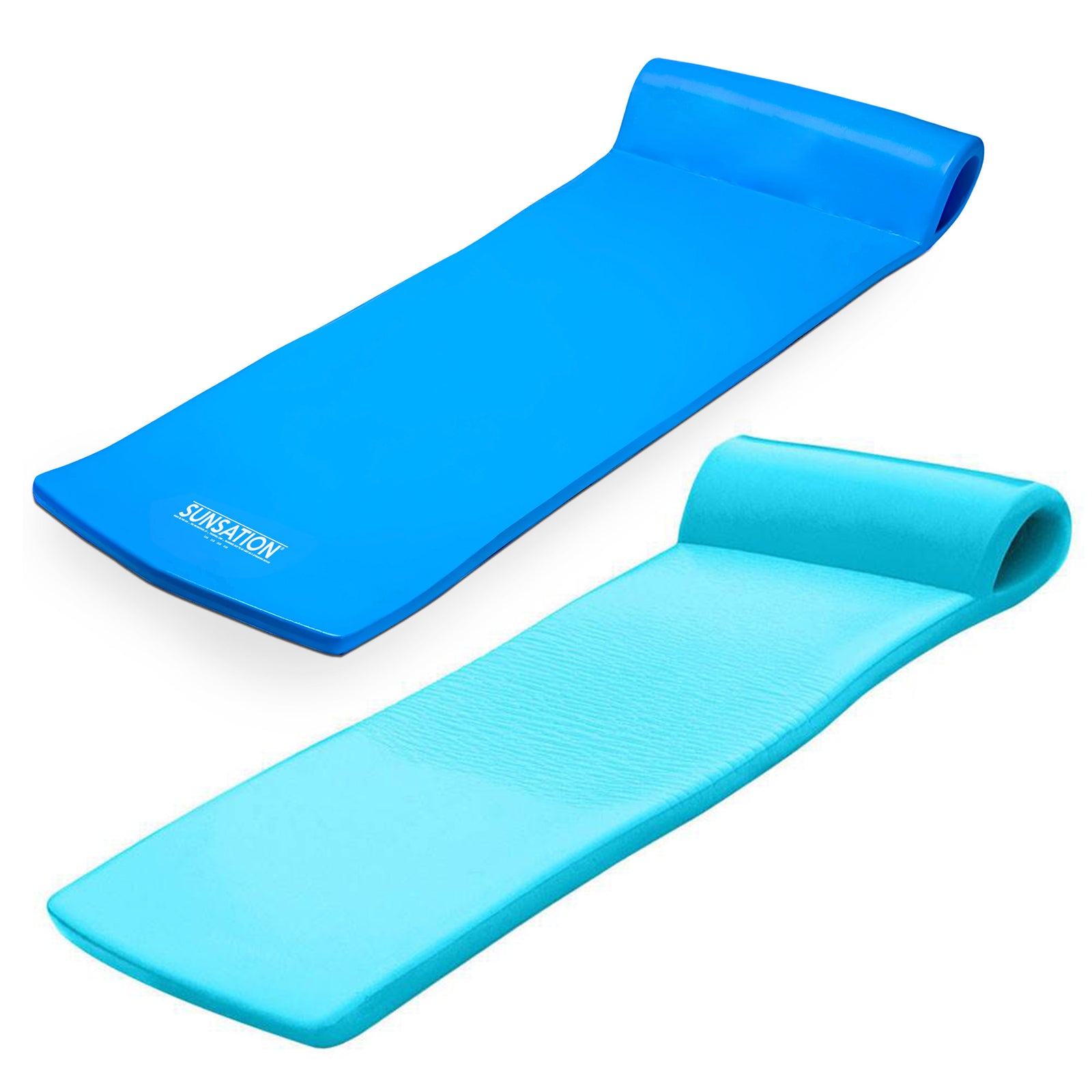 TRC Recreation Sunsation Foam Lounger Pool Floats, Bahama Blue & Tropical Teal - VMInnovations