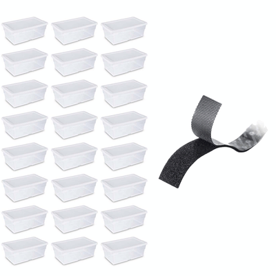Sterilite 6 Qt Storage Tote (24 Pack) Bundled with VELCRO® Brand 10 Ft Roll