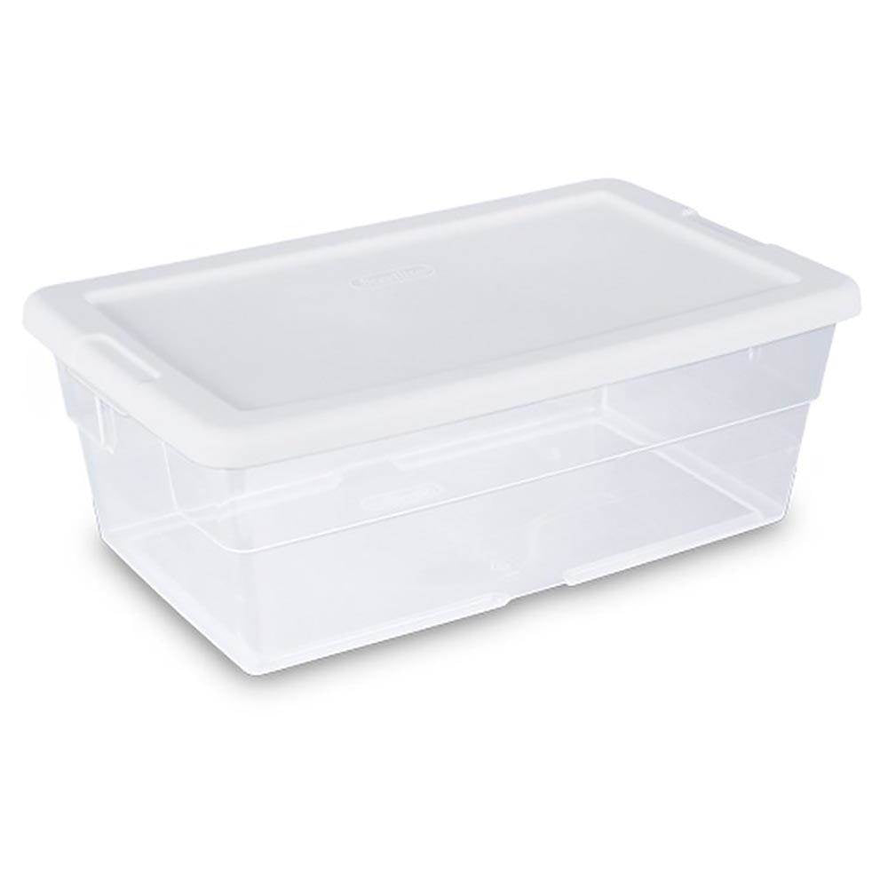 Sterilite 6 Qt Storage Tote (24 Pack) Bundled with VELCRO® Brand 10 Ft Roll
