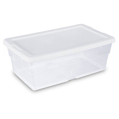 Sterilite 6 Qt Storage Tote (24 Pack) Bundled with VELCRO® Brand 10 Ft Roll
