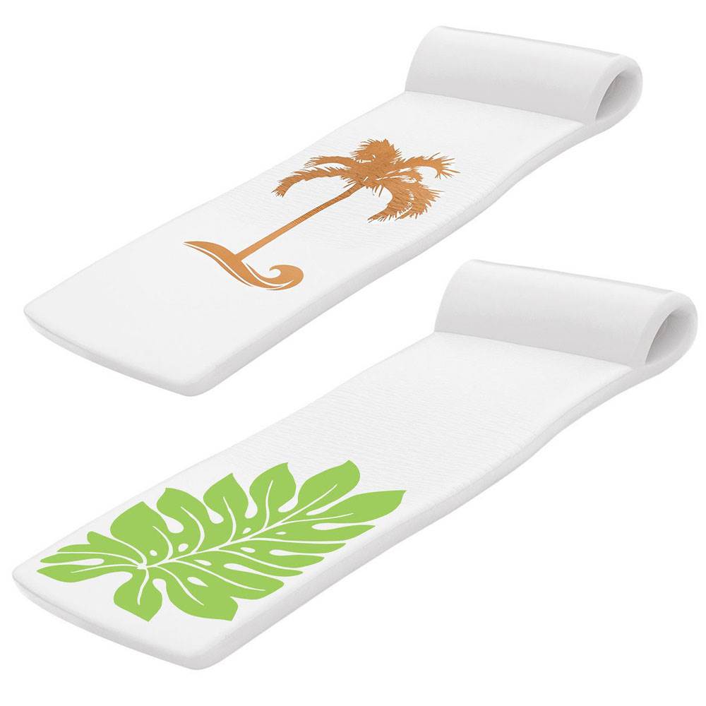 TRC Recreation Sunsation Raft Pool Floats, Bronze Palm White & Green Leaf White - VMInnovations