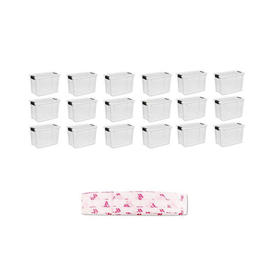 Sterilite 30 Quart Ultra Clear Plastic Storage Container, 18 Pack + Coins - VMInnovations