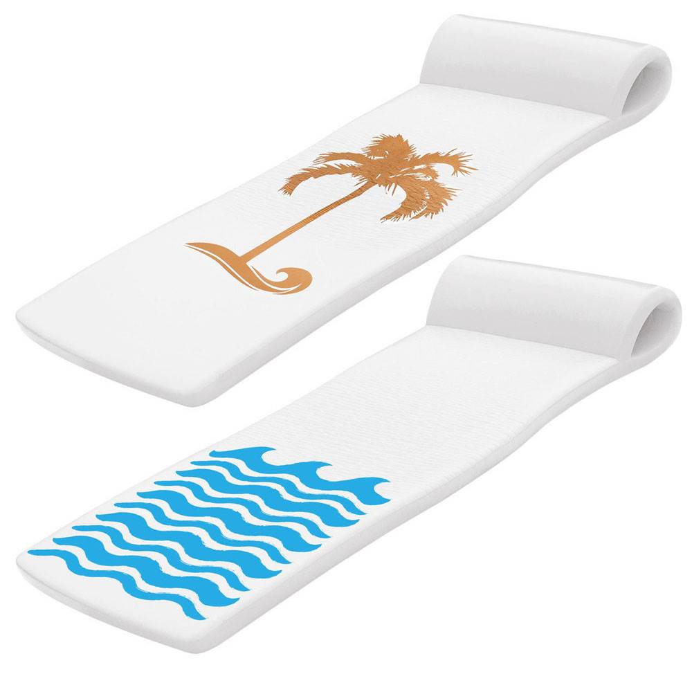 TRC Recreation Sunsation Pool Floats, Bronze Palm White and Blue Wave White