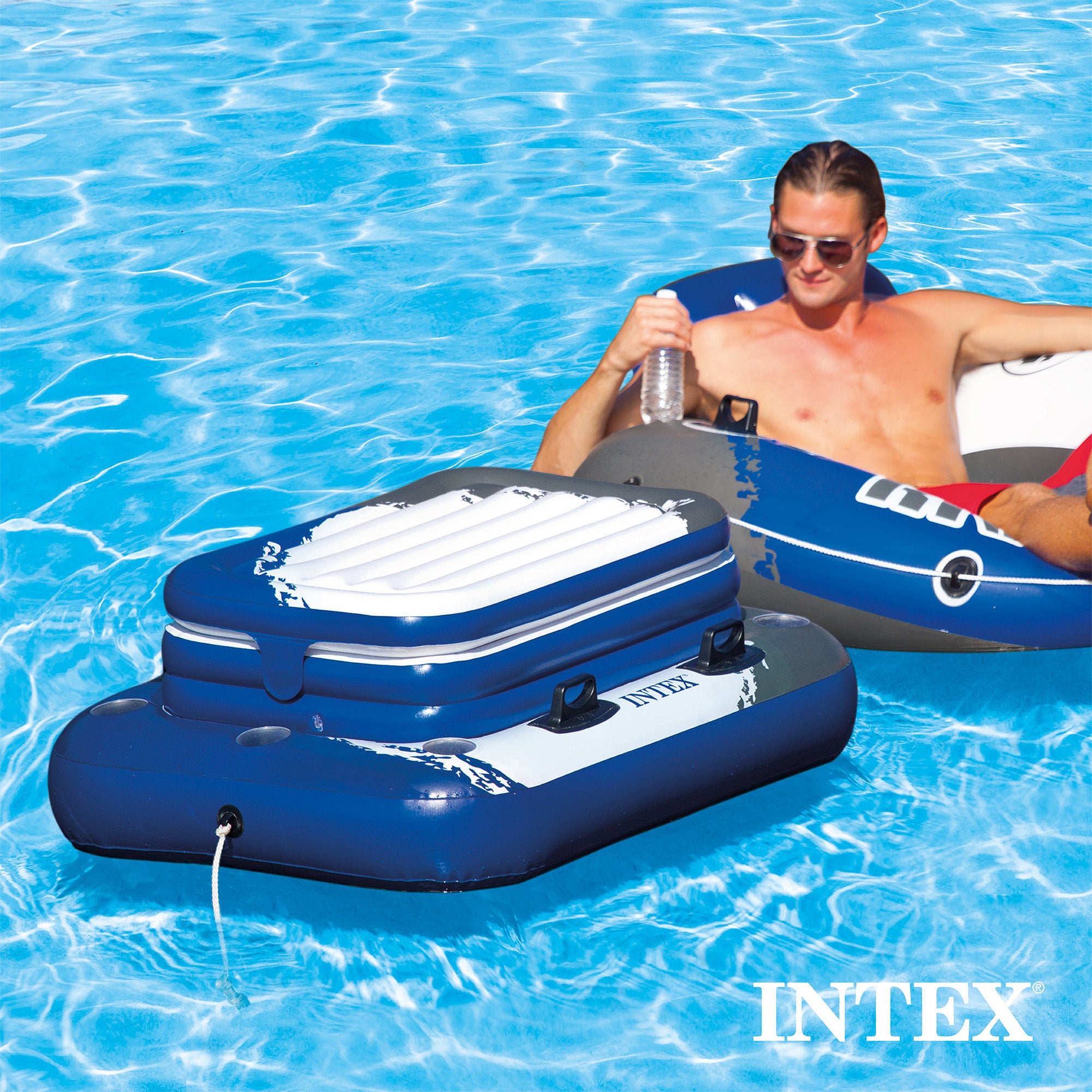 Intex 16ft x 48in Ultra XTR Round Frame Pool, Pump, Cooler, & Floats (2 Pack) - VMInnovations