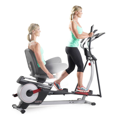 ProForm Hybrid Trainer Exercise Bike & Elliptical and Weider 40 Pound Kettlebell