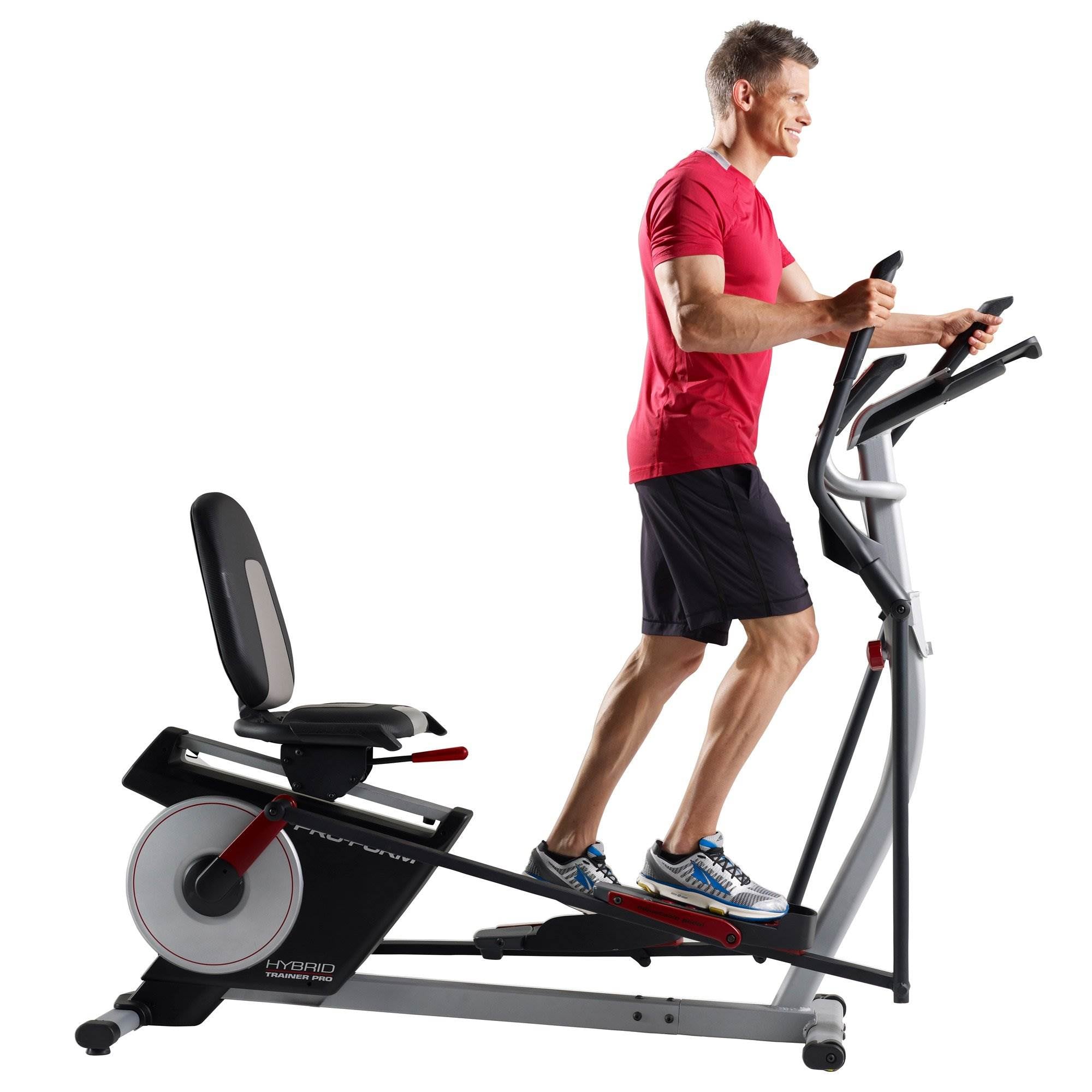 ProForm Hybrid Trainer Exercise Bike & Elliptical and Weider 40 Pound Kettlebell